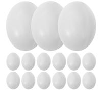 BESPORTBLE 10pcs Fake Eggs Budgie Eggs Replacement Cockatiel Eggs Mini Eggs Easter Eggs Ornament Pet Bird Eggs Artificial Bird Egg Foam Eggs Simulated Bird Egg Laying Prop White Plastic