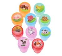 BESPORTBLE 10pcs Farm Animal Stamps for Self Inking Stamper Educational Party Favors Classroom Rewards Fun Crafting for Boys Birthday Gifts