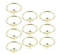BESPORTBLE 10pcs Golden Iron Cutting Board Replacement Handles with Comfortable Grip and Easy Mobility, Cylinder Ring Pull Handles for Wood Chopping Boards, Suitable for Countertops and Carts