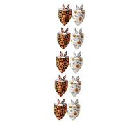 BESPORTBLE 10pcs Halloween Pet Bandanas for Dogs and Cats Washable Scarves Pumpkin Design Costume Accessory for Pet Halloween Parties and Walks
