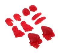BESPORTBLE 10pcs Halloween Prank Props Realistic Tpr Soft Rubber Fake Heart Brain Severed Hands Feet for Scary Festival Decoration Reusable Anatomy for Party and Haunted House