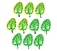 BESPORTBLE 10pcs Hawaii Style Monstera Shape Foil Balloons Party Decoration Yellow Green Leaf Design for Summer Theme Events Music Festivals Clubs Bars and Air Leak Resistant