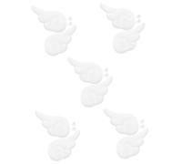 BESPORTBLE 10pcs Helmet Accessories Decorative Headdress Wings for Helmets White for Crafts Easy to Apply for Home Shops and Events