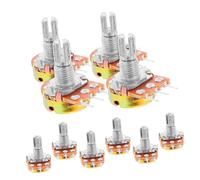 BESPORTBLE 10pcs High Precision Single Turn Potentiometer Shaft Low Friction Rotary Taper Variable Resistor for Guitar Volume Control and Electronic Projects