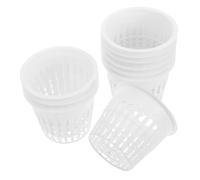 BESPORTBLE 10pcs Hydroponic Orchid Pot Hydroponic Basket Pot Net Cups Hydroponics Planters Aquaponics Growing System Fish Tank Hydroponic Bucket Pots for Plants Pond Net Pots White Plastic