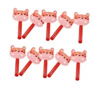 BESPORTBLE 10pcs Inflatable Fox Hammer for PVC Material Hand Eye Coordination Training Lightweight Party Props for Pool Beach and Luau Events