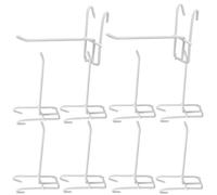 BESPORTBLE 10pcs Iron Pegboard Hooks for Wall Hanging, Heavy Duty White Hooks for Grid Wall Panel, Portable and Sl esign for Neat and Organised Display in Garage or Workshop