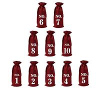 BESPORTBLE 10pcs Jute Wine Gift Bags with Drawstring Closure Reusable Wine Bottle Covers for 750ml Bottles Multi-colour Party and Banquet