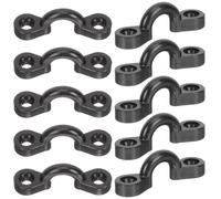 BESPORTBLE 10pcs Kayak Deck Rigging Kit with Nylon Tie down Pad Eye and Steel Screws, Replacement Parts for Boat and Outdoor Tent Accessories, for Canoeing and Easy to Store