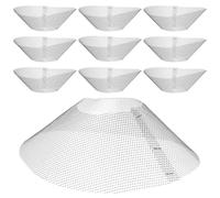 BESPORTBLE 10pcs Kitchen Extractor Filter Stove Range Hood Filter Cooker Hood Net Iron Stove Range Grease Mesh Replacement for Household and Restaurant
