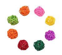 BESPORTBLE 10Pcs Large Assorted Color Willow Balls for Small Animals - Ideal Chewing for Guinea Pigs - Birds & Small Pets Durable Rattan Balls 25cm