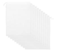 BESPORTBLE 10Pcs Large White Non-Woven Fabric Drawstring Dustproof Shoe Storage Bags 35X25Cm Multi-Purpose Pouches for Travel, Handbag and Storage
