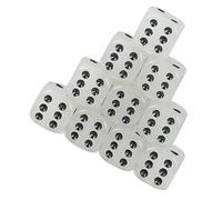 BESPORTBLE 10pcs Luminous Dice Rounded Corners Black Dots Glow the Dark Gaming Props for Party Entertainment and Table Game Accessories