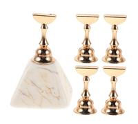 BESPORTBLE 10pcs Magnetic Nail Stand with Stylish Turquoise Base Stable Fake Nail Holder for Manicure Practice and Compatible with Various Tips for DIY Salon and Personal Use