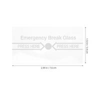 BESPORTBLE 10Pcs Manual Fire Alarm Switch Cover Glass Replacement for Emergency Call Point, High-Temperature Resistant Fire Alarm Break Glass Compatible with Safety Manual Call Box