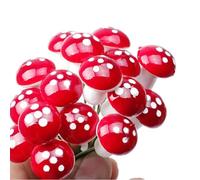 BESPORTBLE 10Pcs Micro Landscape Mushroom Ornament: Artificial Mushroom Stool Miniature Garden Mushroom Fairy Garden Decor Mushroom Figurines Plant Face Mushrooms for Flower Pot Cake Red