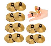 BESPORTBLE 10pcs Mini Finger Cymbals Copper Belly Dancing Cymbals Easy to Use Musical Instrument for Education and Dance for Developing Musical Literacy