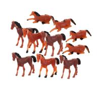 BESPORTBLE 10pcs Mini Horse Model Figurines Realistic Plastic Horse Sculptures Lightweight Decorative Animal Ornaments for Home Office Desktop Display Collectors