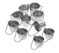 BESPORTBLE 10pcs Mini Metal Buckets with Handles Miniature Decor for Dollhouse Accessories and Micro Garden Plant Pots Versatile Small Pails for Indoor Outdoor Mini Landscape Storage