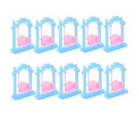BESPORTBLE 10pcs Mini Princess Doll House Swing for Compact Royal Themed Garden Swing Unique Stylish Design for Dollhouse Accessories and Pretend Play