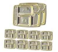 BESPORTBLE 10pcs Miniature Divided Food Plates Adorable Kitchen Accessories for Dollhouse Play for Miniature Scenes DIY Decor and Pretend Cooking