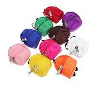 BESPORTBLE 10pcs Miniature Doll Zipper Backpacks with Functional Zipper Closure Pretend Play Accessories for Fit Mini Doll Bags for Creative Roleplaying and Organizational Skills Development