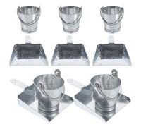 BESPORTBLE 10pcs Miniature Tin Buckets and Mini Dustpans Set for Dollhouse Accessories, Small House Scene Decor, Photography Props and Craft Supplies