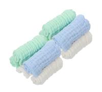 BESPORTBLE 10Pcs Muslin Washcloths for Newborns Soft Absorbent Burping Cloths Non Fluorescent for Feeding Bathing Gentle Sensitive Skin