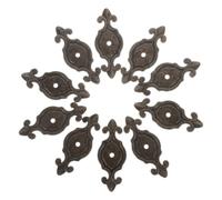 BESPORTBLE 10pcs Oval Cabinet Knob Backplate Vintage Bronze Single Hole | Decorative Protective Fitting, Reduces Metal-to-wood Contact and Noise, Suitable for Drawers, Vanities, Wardrobe Doors,