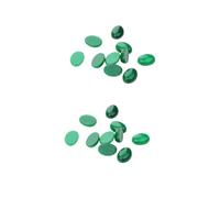 BESPORTBLE 10pcs Oval Green Stone Cabochons 18x25mm Gemstone Glass Diy Jewelry Making Supplies for Crafting Sticker Jewels Accessories