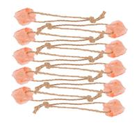 BESPORTBLE 10pcs Pink Salt Lick Blocks with Rope for Rabbits Guinea Pigs Cattle Horses Deer Mineral Rich Animal Salt Chew for Healthy Growth and Vitality
