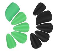 BESPORTBLE 10pcs Pipa Finger Picks Large Durable Fake Nails for Beginners and Professionals Soft Comfortable Fit for Exams Practice and Concerts Green and Black for Pipa Playing Supplies