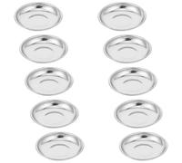 BESPORTBLE 10pcs Plain Smoke Pellet Plate Stainless Steel Video Accessory Holder Plate for Photography Filmmaking and Event Decor Flat Staging