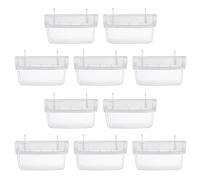 BESPORTBLE 10pcs Plastic Bird Feeders for Cage Hanging Small Bird Feeder Cups with No Spill Feeding Solution and Health Conscious Design Suitable for Parrots and Pigeons