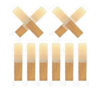 BESPORTBLE 10pcs Precision Crafted Wooden Soprano Saxophone Reeds 2.87x0.75x0.08in Beige Sturdy Replacement Reeds for Soprano Saxophone Suitable for Students and Beginners