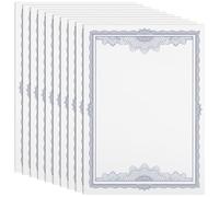 BESPORTBLE 10pcs Printable Blank Certificate Paper A4 Size White Paper with Rounded Corners and Custom Text Space for Printing Diplomas and Making Thank-You Certificates