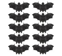 BESPORTBLE 10Pcs Realistic Fake Bats for Halloween Miniature Flying Bats for DIY Decorations Prank Props for April Fool's Day for Bars Haunted Houses