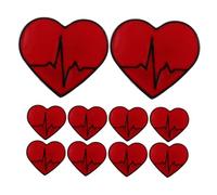 BESPORTBLE 10pcs Red Heart Brooches Adorable Heart Awareness Pins for Nurses Doctors and Professionals present to Show Appreciation and Care at Any Event