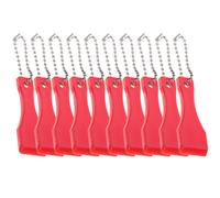 BESPORTBLE 10pcs Red Plastic Lottery Scratch off Tools with Keychain, Practical Strong Structure Design Scratcher Tool for Lottery Tickets and Scratchcards