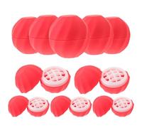 BESPORTBLE 10pcs Refillable Lip Balm Sphere Container with Lightweight Plastic Material and Rounded Egg Shape Design, Travel Lip Balm Holder that Fits in Your Purse