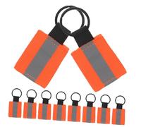 BESPORTBLE 10pcs Reflective Keychain Tags High Visibility Key Chains for Backpacks Luggage Tags and Car Keys Reflective Strips for Boys and Girls and Adults