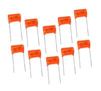 BESPORTBLE 10pcs Replacement Guitar Tone Capacitors Orange Long for Electric Bass Guitar with High Dielectric Strength and Stable Performance