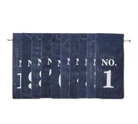 BESPORTBLE 10pcs Reusable Linen Wine Bottle Gift Bags with Window Design and Drawstring Closure, Multi-function Navy Wine Bottle Pouches for Wedding and Spirit Gift Packaging