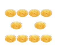 BESPORTBLE 10pcs Round Imitation Rattan Basket Lightweight Woven Fruit and Bread Tray Decorative Snack Organizer for Kitchen Dining Table