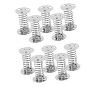 BESPORTBLE 10pcs Silver Metal Spiral Spring Bases for DIY Doll Head Wobble Decorations Self Adhesive Shaking Spring Stands for Crafting Playthings Car Dashboard Ornament Accessories