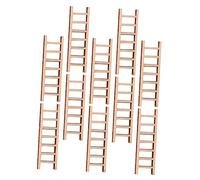 BESPORTBLE 10Pcs Simulation Ladder Miniature Decor Accessories for Micro Landscape Gardening Wooden Stairs for Home Decor DIY House Decoration for Succulents and Vivid Arts