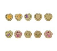 BESPORTBLE 10pcs Small Animal Molar Grass Cakes Chew Treats for Rabbits Guinea Pigs Chinchillas Hamsters Mixed Flavors Natural Edible Pet Snacks for Dental Health Assorted style