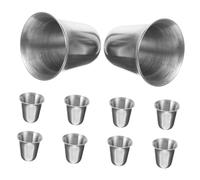 BESPORTBLE 10pcs Stackable Stainless Steel Communions Cups Reusable Religious Drinking Mugs for Church Space Saving Holy Communion Vessel