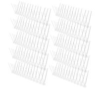 BESPORTBLE 10pcs Stainless Steel Bird Spikes Plastic Base Cat Deterrents for Outdoor Use Anti-cat Spike Pad