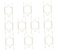 BESPORTBLE 10pcs Stainless Steel Decorative Plate Hangers Wall Plate Holders for Antique Easy to Install Spring Hooks for Home Decoration